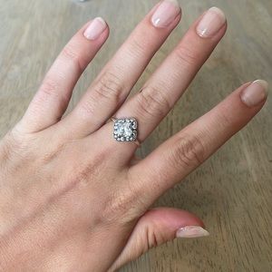 Silver pandora ring size 8